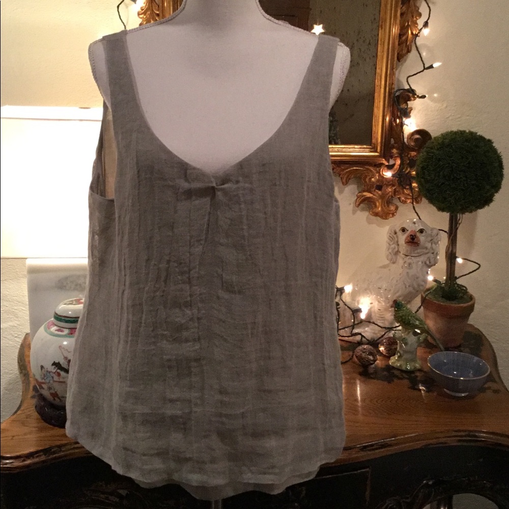 Eileen Fisher Italian Linen Tank Size XL New